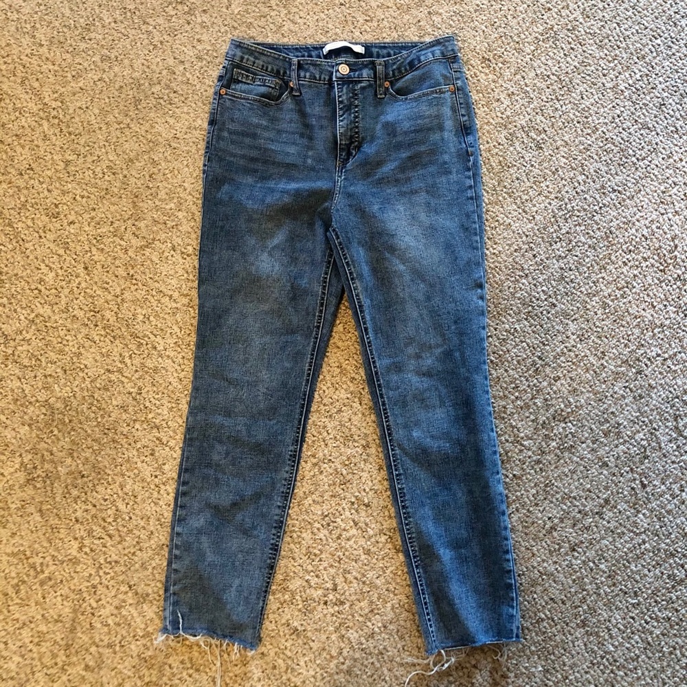 High rise skinny ankle denim jeans. Lauren Conrad